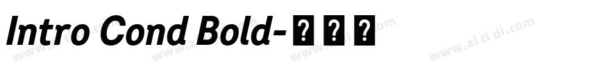 Intro Cond Bold字体转换